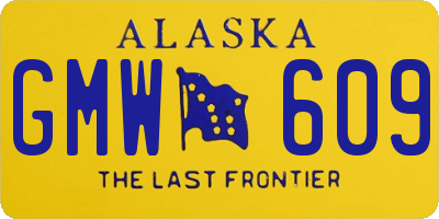 AK license plate GMW609
