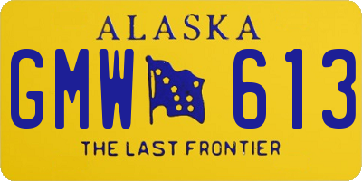 AK license plate GMW613