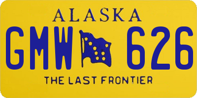 AK license plate GMW626