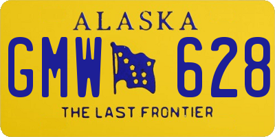 AK license plate GMW628