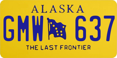 AK license plate GMW637