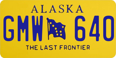AK license plate GMW640