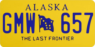 AK license plate GMW657