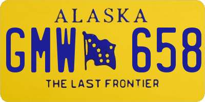 AK license plate GMW658