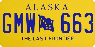 AK license plate GMW663
