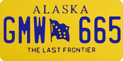 AK license plate GMW665