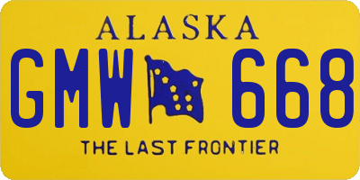 AK license plate GMW668