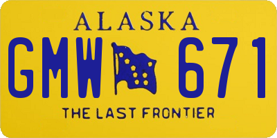 AK license plate GMW671