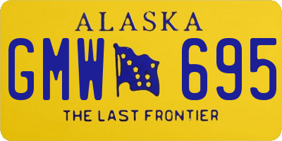 AK license plate GMW695