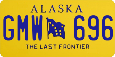 AK license plate GMW696