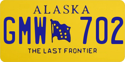 AK license plate GMW702
