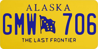 AK license plate GMW706
