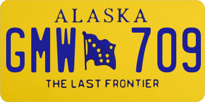 AK license plate GMW709