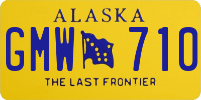 AK license plate GMW710