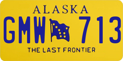 AK license plate GMW713