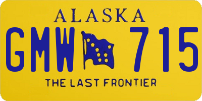 AK license plate GMW715