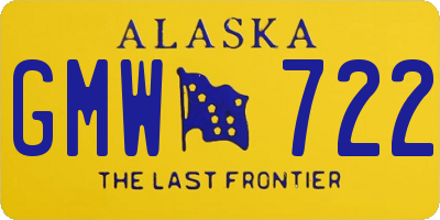 AK license plate GMW722