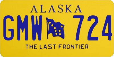 AK license plate GMW724