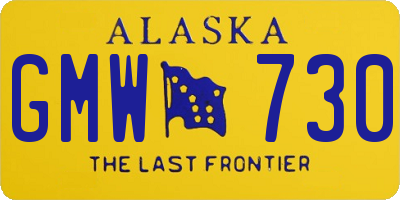 AK license plate GMW730