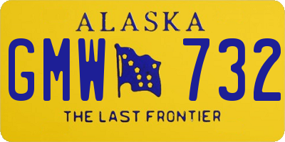 AK license plate GMW732