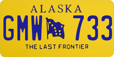 AK license plate GMW733