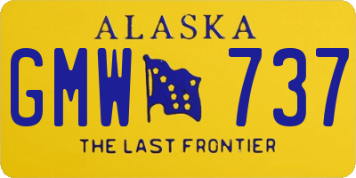 AK license plate GMW737