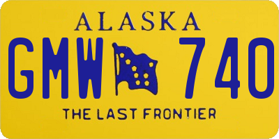 AK license plate GMW740