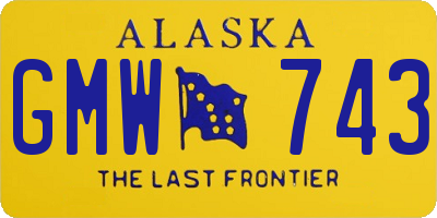 AK license plate GMW743