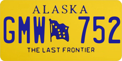 AK license plate GMW752