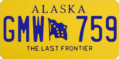 AK license plate GMW759