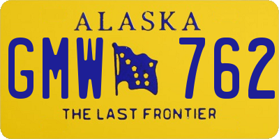 AK license plate GMW762