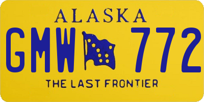 AK license plate GMW772