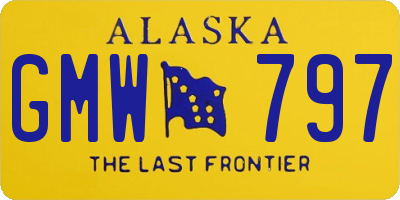AK license plate GMW797