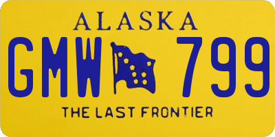 AK license plate GMW799