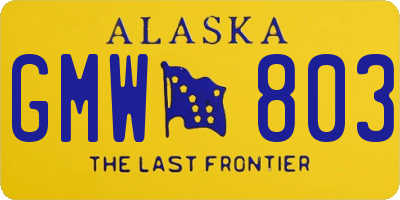 AK license plate GMW803