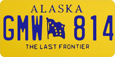 AK license plate GMW814