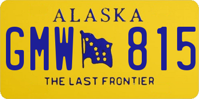AK license plate GMW815