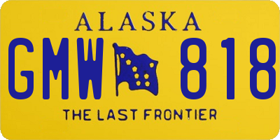 AK license plate GMW818