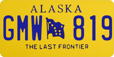 AK license plate GMW819