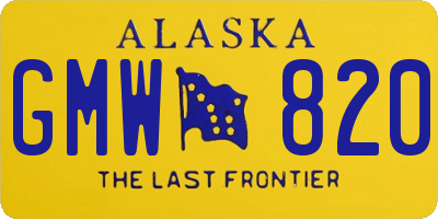 AK license plate GMW820