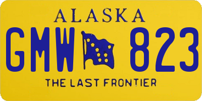 AK license plate GMW823