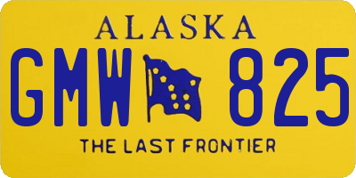 AK license plate GMW825