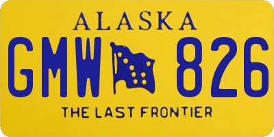 AK license plate GMW826