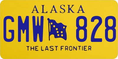 AK license plate GMW828