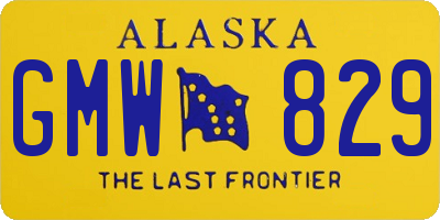 AK license plate GMW829