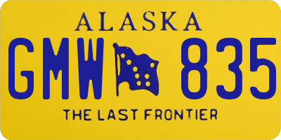 AK license plate GMW835