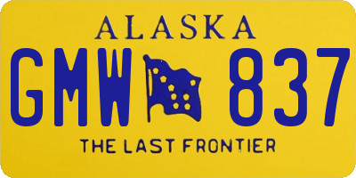 AK license plate GMW837