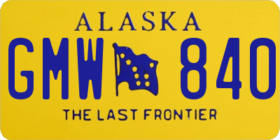 AK license plate GMW840