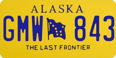 AK license plate GMW843