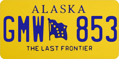 AK license plate GMW853